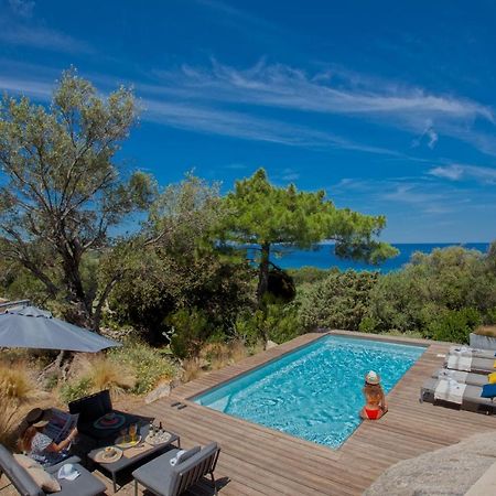 Villa Bodri, Maison En Pierre Avec Vue Mer Et Piscine Chauffee L'Ile-Rousse  Bagian luar foto