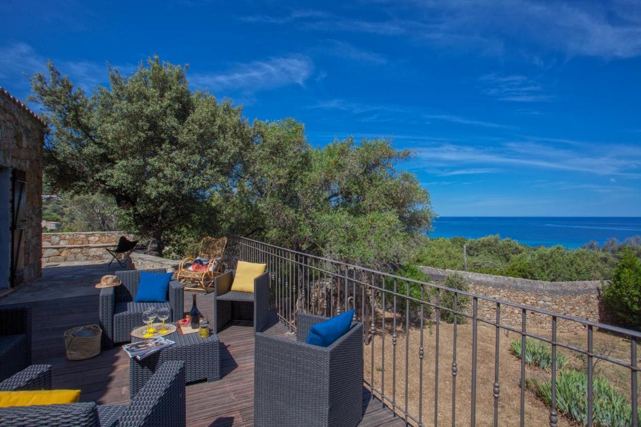 Villa Bodri, Maison En Pierre Avec Vue Mer Et Piscine Chauffee L'Ile-Rousse  Bagian luar foto